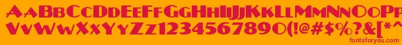 Plugnickelnf Font – Red Fonts on Orange Background