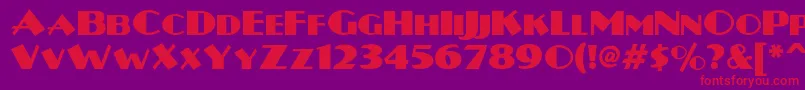 Plugnickelnf Font – Red Fonts on Purple Background
