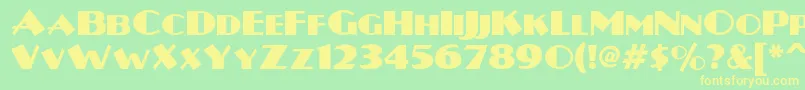 Plugnickelnf Font – Yellow Fonts on Green Background