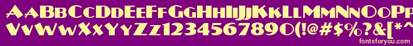 Plugnickelnf Font – Yellow Fonts on Purple Background