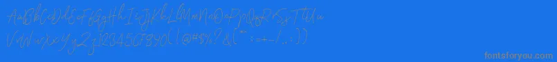 fuente Signatura Monoline – Fuentes Grises Sobre Fondo Azul