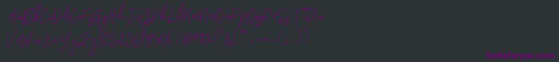 Signatura Monoline Font – Purple Fonts on Black Background