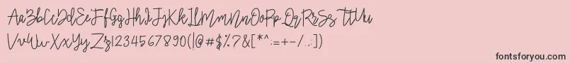 Signatural Font – Black Fonts on Pink Background