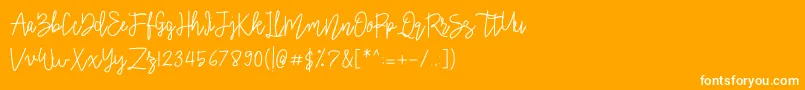 Signatural Font – White Fonts on Orange Background
