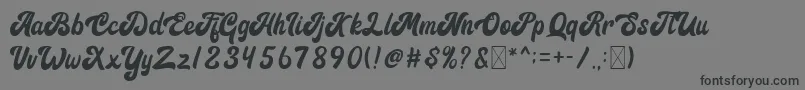 Signature Font – Black Fonts on Gray Background