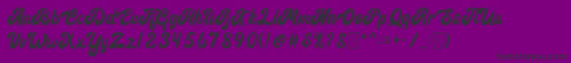 Signature Font – Black Fonts on Purple Background