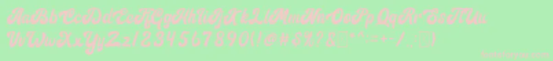 Signature Font – Pink Fonts on Green Background