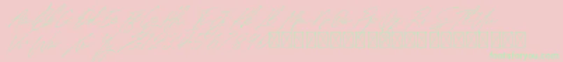 fuente SignatureVP PersonalUse – Fuentes Verdes Sobre Fondo Rosa