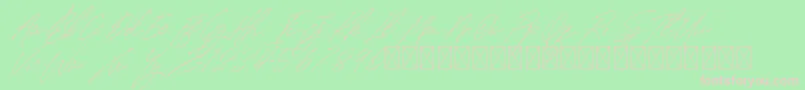 SignatureVP PersonalUse Font – Pink Fonts on Green Background