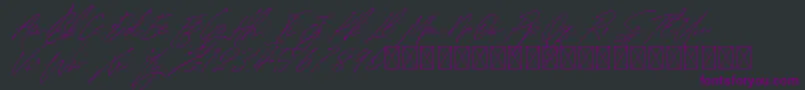 SignatureVP PersonalUse Font – Purple Fonts on Black Background