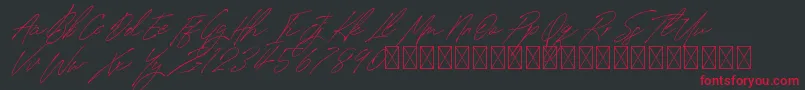 fuente SignatureVP PersonalUse – Fuentes Rojas Sobre Fondo Negro