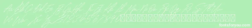 SignatureVP PersonalUse Font – White Fonts on Green Background