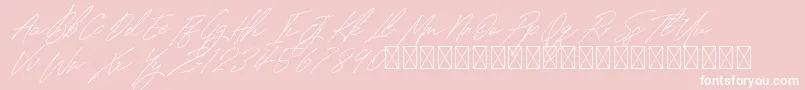 SignatureVP PersonalUse Font – White Fonts on Pink Background