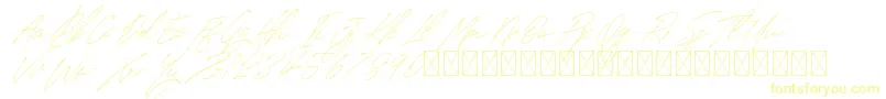 SignatureVP PersonalUse-Schriftart – Gelbe Schriften