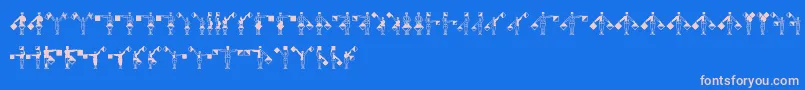 SignFlags Font – Pink Fonts on Blue Background