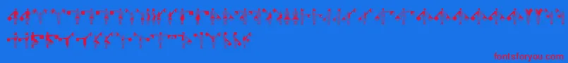 SignFlags Font – Red Fonts on Blue Background