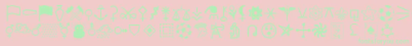 Significante Font – Green Fonts on Pink Background