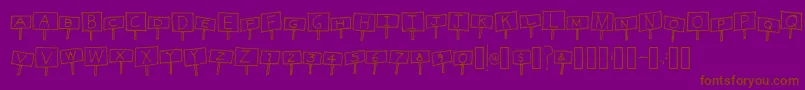 Police SignLanguage Regular – polices brunes sur fond violet
