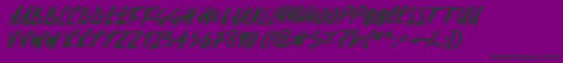 Signoff Font – Black Fonts on Purple Background