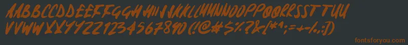 Signoff Font – Brown Fonts on Black Background