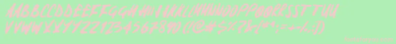 Signoff Font – Pink Fonts on Green Background