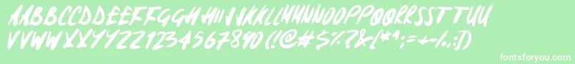 Signoff Font – White Fonts on Green Background