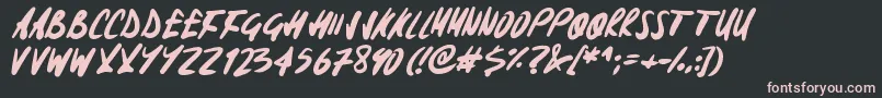 Signoff Font – Pink Fonts on Black Background