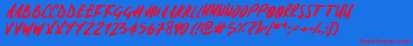 More about Signoff Font Signoff Font – Red Fonts on Blue Background