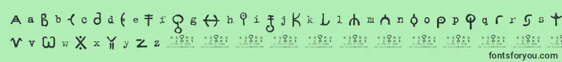 signs   zeichen 2 0 Font – Black Fonts on Green Background
