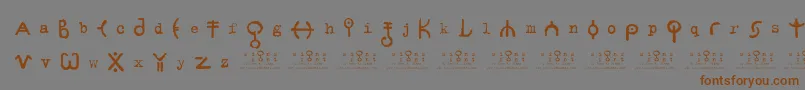 signs   zeichen 2 0 Font – Brown Fonts on Gray Background