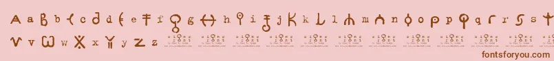 signs   zeichen 2 0 Font – Brown Fonts on Pink Background