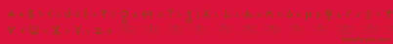 signs   zeichen 2 0 Font – Brown Fonts on Red Background
