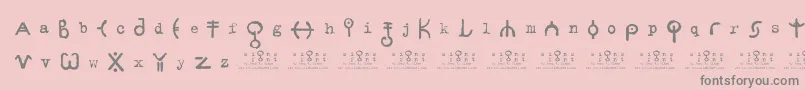 Czcionka signs   zeichen 2 0 – szare czcionki na różowym tle