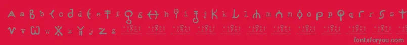 signs   zeichen 2 0 Font – Gray Fonts on Red Background
