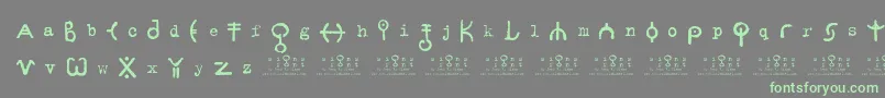signs   zeichen 2 0 Font – Green Fonts on Gray Background