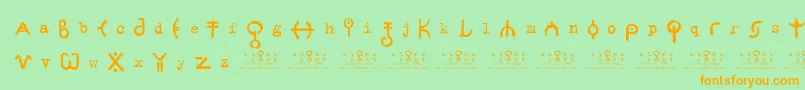 Czcionka signs   zeichen 2 0 – pomarańczowe czcionki na zielonym tle