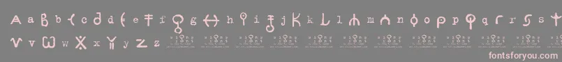 signs   zeichen 2 0 Font – Pink Fonts on Gray Background