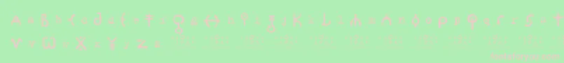 signs   zeichen 2 0 Font – Pink Fonts on Green Background