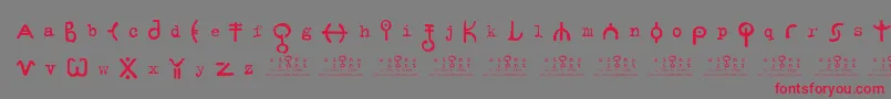 signs   zeichen 2 0-Schriftart – Rote Schriften auf grauem Hintergrund