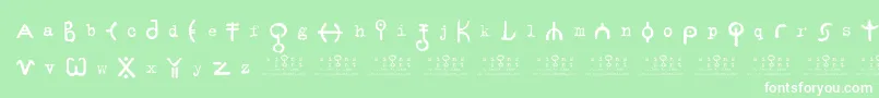 signs   zeichen 2 0 Font – White Fonts on Green Background