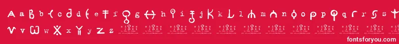 Шрифт signs   zeichen 2 0 – белые шрифты на красном фоне