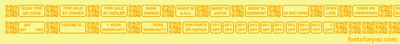 SignsforAdvertising Font – Orange Fonts on Yellow Background