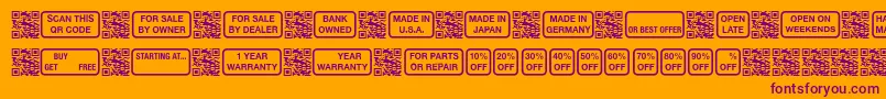 SignsforAdvertising Font – Purple Fonts on Orange Background