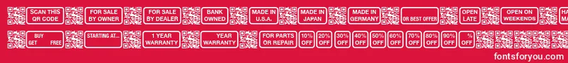SignsforAdvertising Font – White Fonts on Red Background