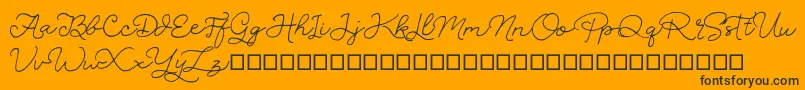 SignSound Font – Black Fonts on Orange Background