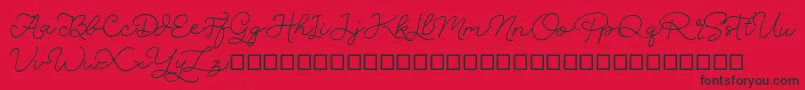 fuente SignSound – Fuentes Negras Sobre Fondo Rojo