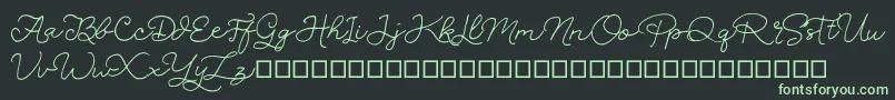 SignSound Font – Green Fonts on Black Background