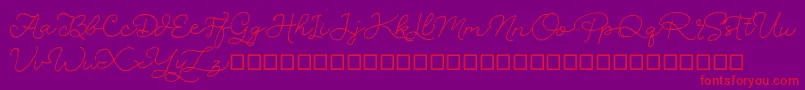 SignSound Font – Red Fonts on Purple Background