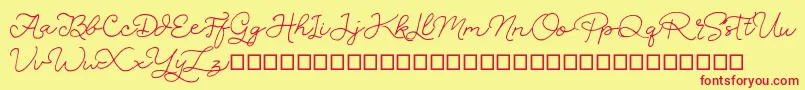 SignSound Font – Red Fonts on Yellow Background