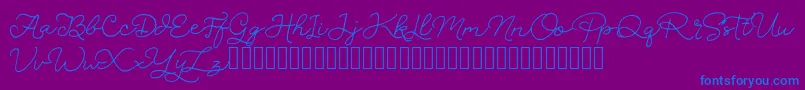 SignSound Font – Blue Fonts on Purple Background